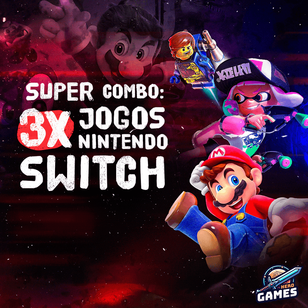 Combo de Jogos 3 in 1 – Licença Vip – Nintendo Switch – Mídia Digital