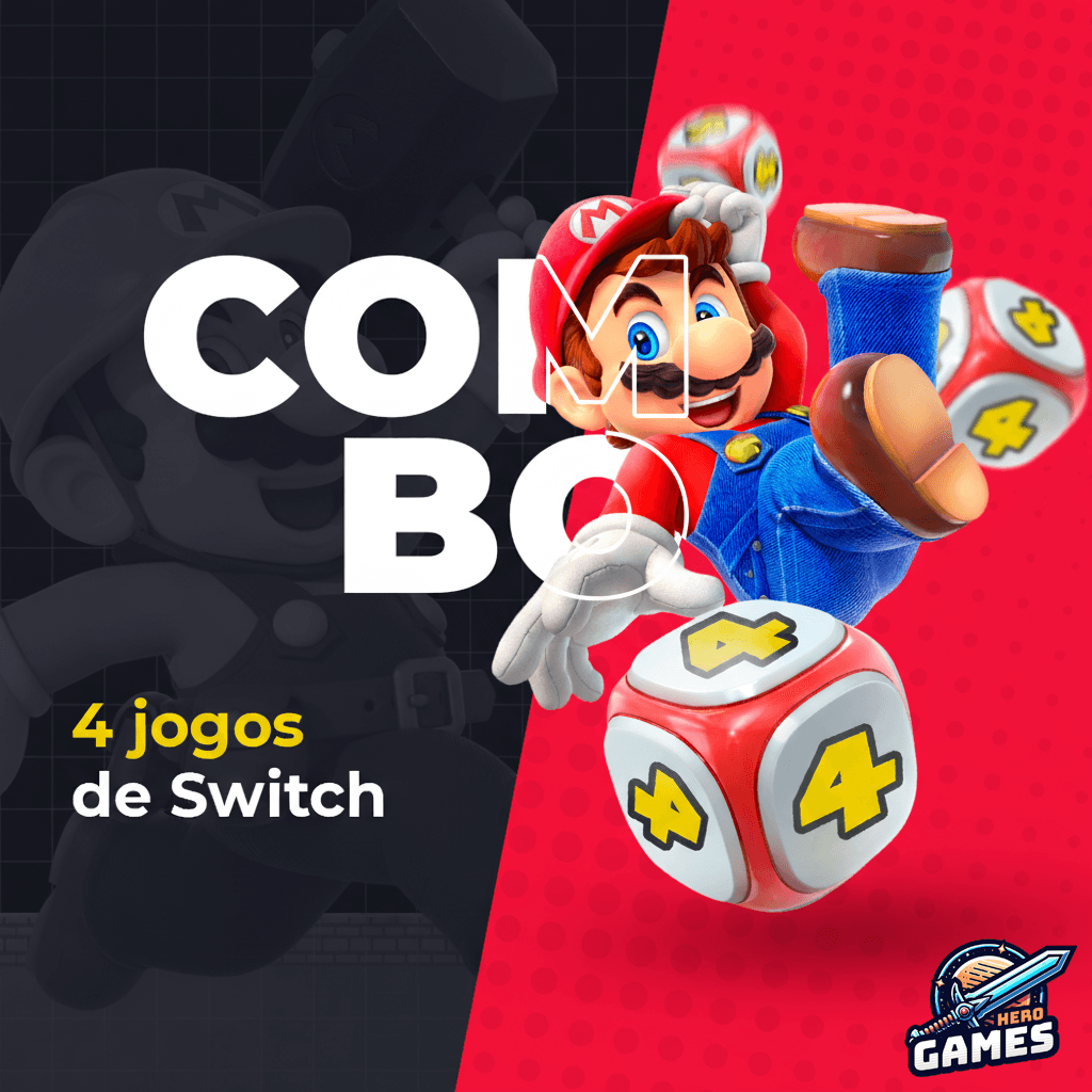 Combo de Jogos 4 in 1 – Licença Vip – Nintendo Switch – Mídia Digital