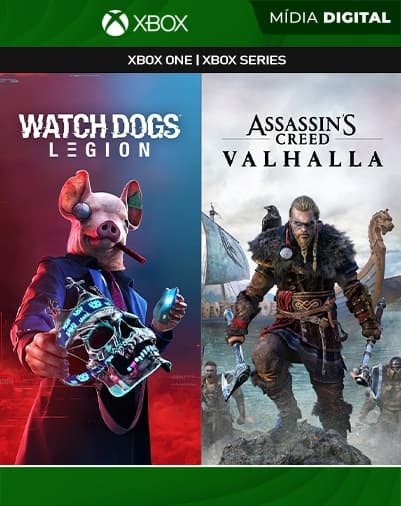 Assassin’s Creed Valhalla + Watch Dogs: Legion Bundle – Xbox One / XS – Mídia Digital