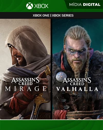 Pacote Assassin’s Creed Mirage / Valhalla – Xbox One / XS – Mídia Digital