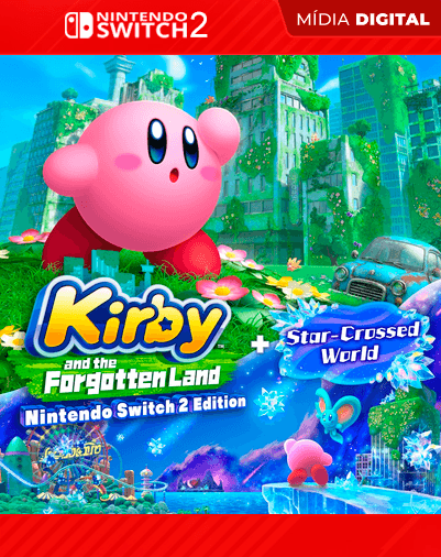 Kirby and the Forgotten Land + Star-Crossed World – Nintendo Switch 2 – Mídia Digital