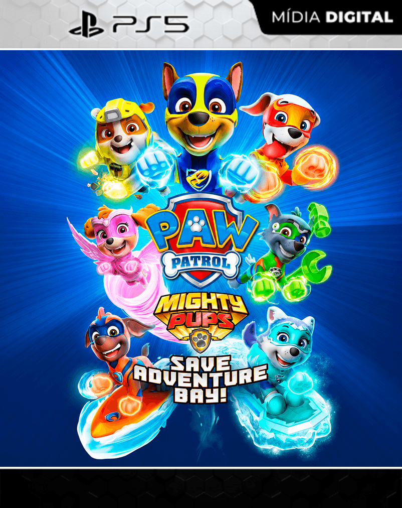 Patrulha PATA: Os Cachorrinhos Poderosos Salvam a Baía da Aventura – PS5 – Mídia Digital