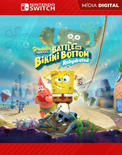 Bob Esponja Calça Quadrada: Batalha pelo Biquíni – Rehydrated – Nintendo Switch – Mídia Digital